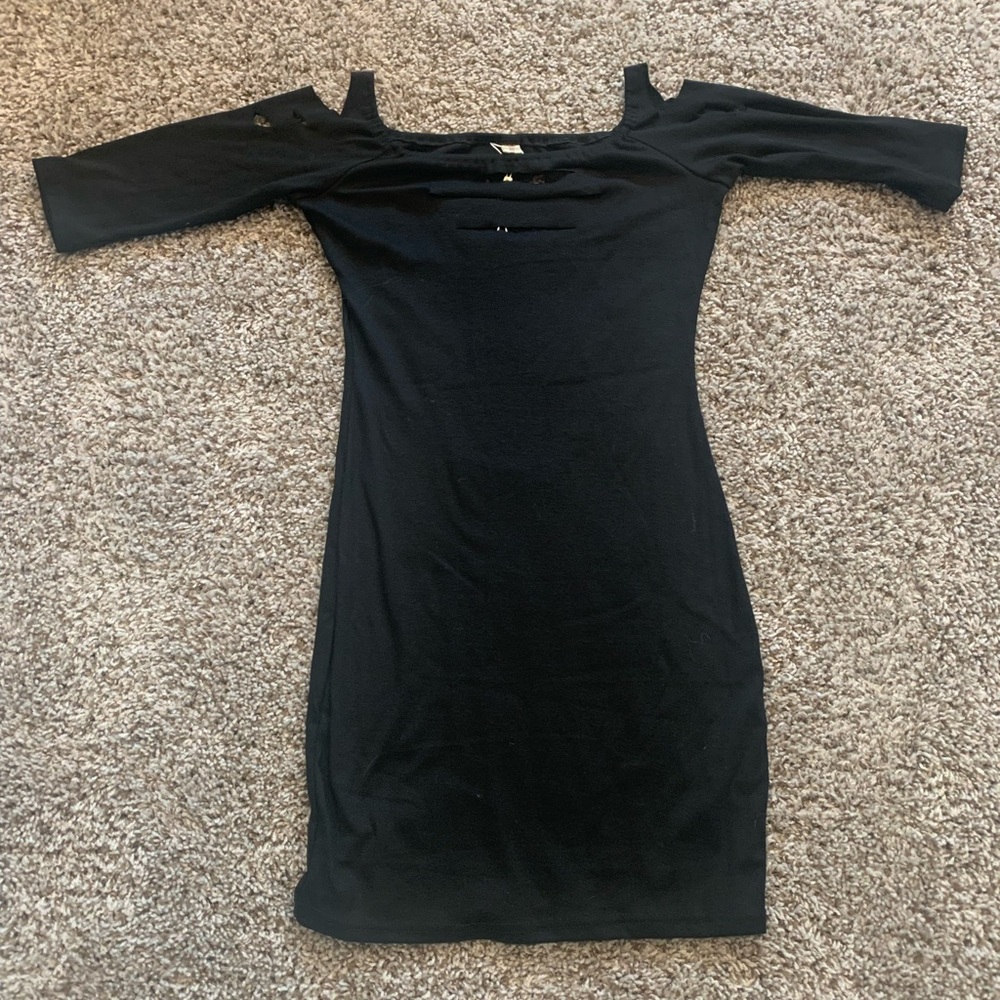 Elegant Black Off-Shoulder Dress